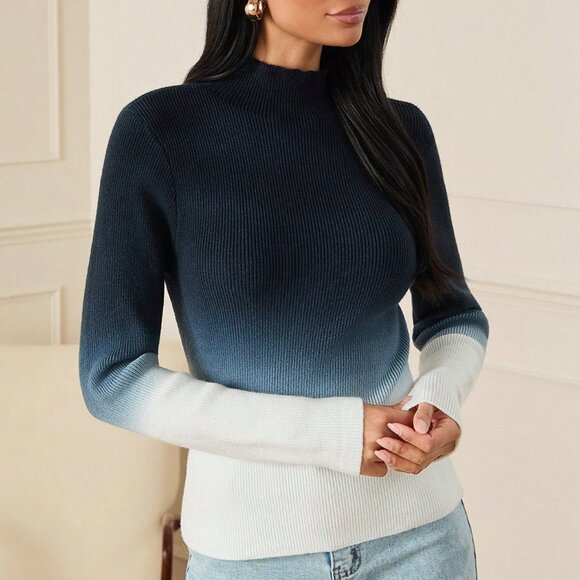 Multicolor Elegant Women's Ombre Sweater - Picture 3 of 8